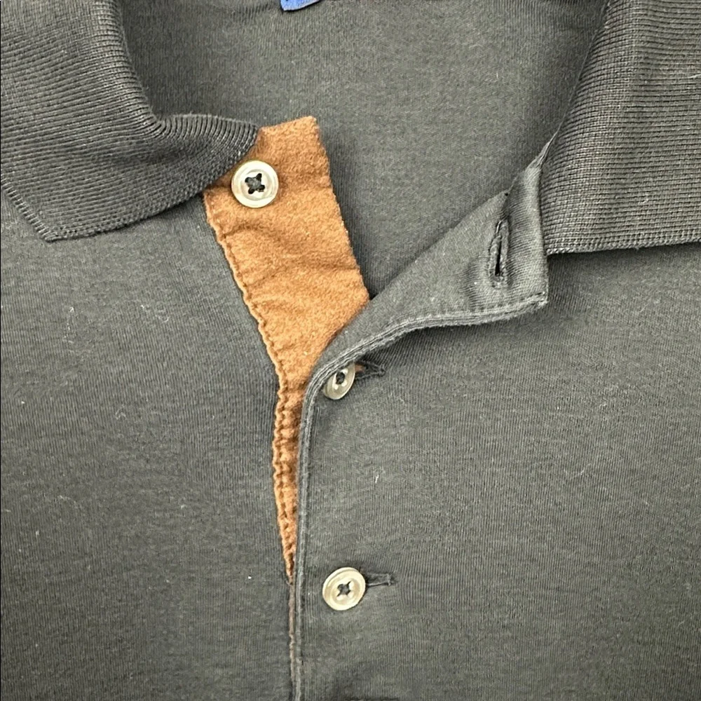 Polo Ralph Lauren Black Long Sleeve Embroidered Pony Polo Shirt Sz S